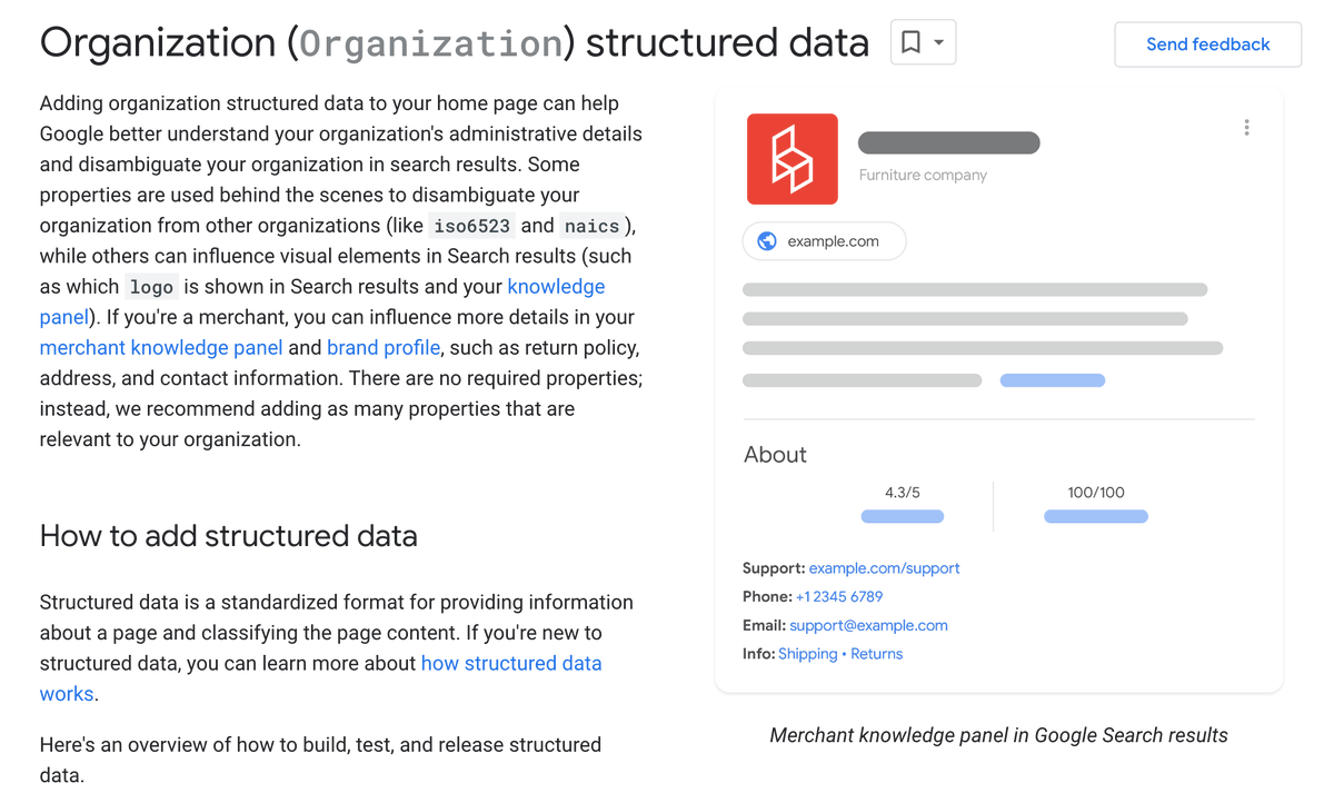 rustybrick's tweet photo. Google updates organization structured data developer docs to clarify logo usage and more - just the first paragraph was updated (before/after attached) https://t.co/iR9TFK8ktx https://t.co/ru7Ub3UmFr