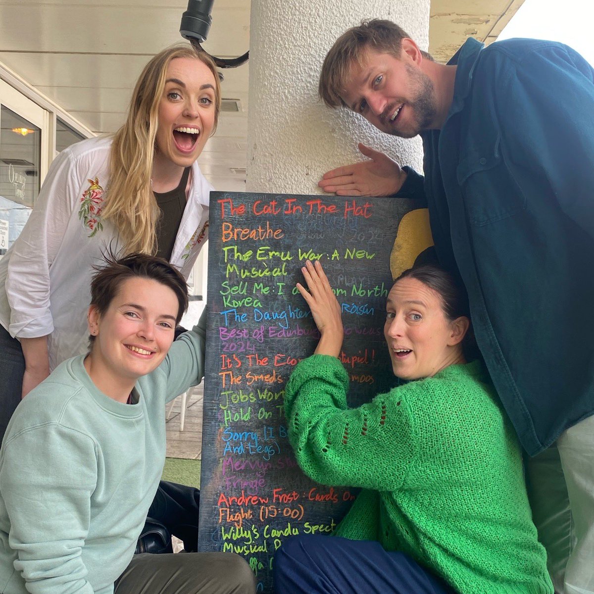 Congrats everyone finishing up their runs <a href="/edfringe/">Edinburgh Festival Fringe</a>! ✨🙌

We had the best time at the festival this year. 

Massive shoutout to the whole <a href="/ThePleasance/">Pleasance</a> team for having us and specifically our venue team Jess, Nell, Jude, Lizzy and Róisín! 

💚