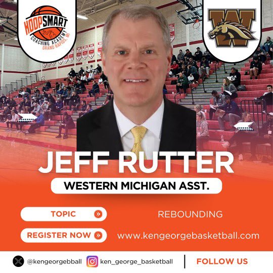 kengeorgebasketball (@kengeorgebball) on Twitter photo We are excited to have Western Michigan men’s assistant coach Jeff Rutter at the clinic to speak about rebounding. He’s a veteran Division 1 assistant coach who will kick off the clinic in the morning. See the full lineup and register at kengeorgebasketball.com. <a href="/BankHoops/">Bank Hoops</a> We are excited to have Western Michigan men’s assistant coach Jeff Rutter at the clinic to speak about rebounding. He’s a veteran Division 1 assistant coach who will kick off the clinic in the morning. See the full lineup and register at kengeorgebasketball.com. <a href="/BankHoops/">Bank Hoops</a>