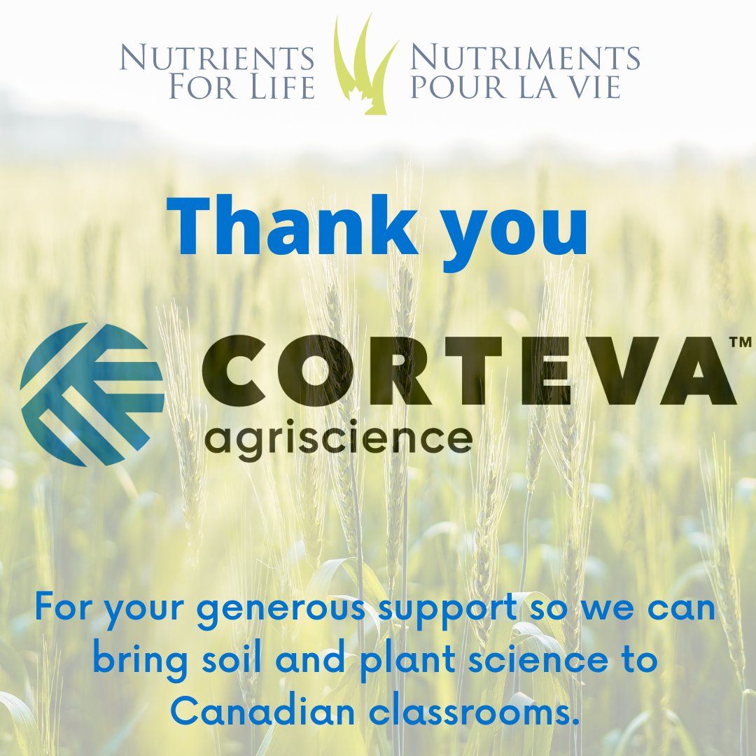 Nutrients for Life (@n4lcanada) on Twitter photo Thank you <a href="/Corteva/">Corteva Agriscience</a> Agriscience for your support of our work here in Canada! We appreciate your dedication to Canadian education! #SoilScience #soils #Canada #CdnAg #NutrientsfortheMind #Science #PlantNutrients #Plants #PlantScience Thank you <a href="/Corteva/">Corteva Agriscience</a> Agriscience for your support of our work here in Canada! We appreciate your dedication to Canadian education! #SoilScience #soils #Canada #CdnAg #NutrientsfortheMind #Science #PlantNutrients #Plants #PlantScience