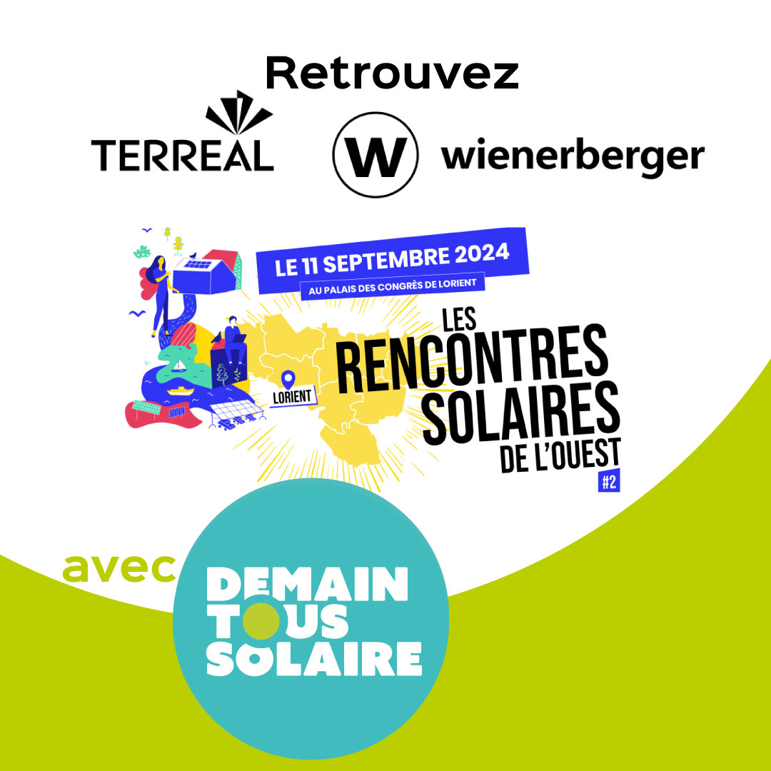 [ Terreal et wienerberger, ensemble ] Aux rencontres solaires <a href="/_Atlansun_/">Atlansun 🌞</a> !
Rendez-vous le 11/09 au Palais des Congrès de Lorient pour une journée d'échanges et de découvertes solaires ! 🌍🔋
Réservez vos places : loom.ly/KDY74i0
Plus d’infos sur : loom.ly/Sz-Sup4