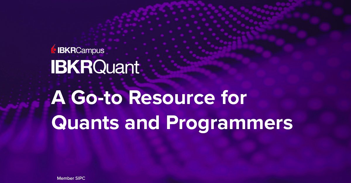 Quant Pros use the IBKR Quant Blog to learn how R, Python, IBKR API, AI &amp; other technologies transform financial markets:

interactivebrokers.com/campus/quant

#PythonProgramming #AlgorithmicTrading