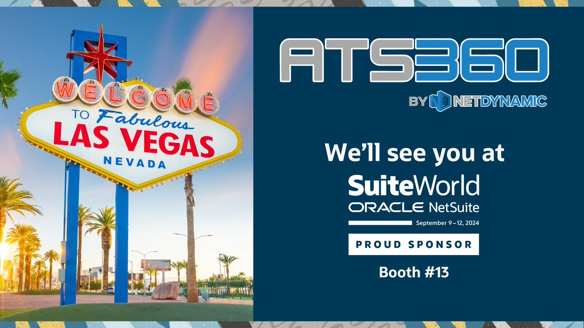 NetDynamic Consulting Inc. (@net_dynamic) on Twitter photo We're thrilled to announce that <a href="/Net_Dynamic/">NetDynamic Consulting Inc.</a> will be a proud sponsor at #SuiteWorld 2024! Join us as we showcase our latest innovations including #ATS360, and connect with industry leaders in Las Vegas from September 9-12, 2024.
#SDN #emergingpartner #suiteworldsponsor #NetSuite We're thrilled to announce that <a href="/Net_Dynamic/">NetDynamic Consulting Inc.</a> will be a proud sponsor at #SuiteWorld 2024! Join us as we showcase our latest innovations including #ATS360, and connect with industry leaders in Las Vegas from September 9-12, 2024.
#SDN #emergingpartner #suiteworldsponsor #NetSuite