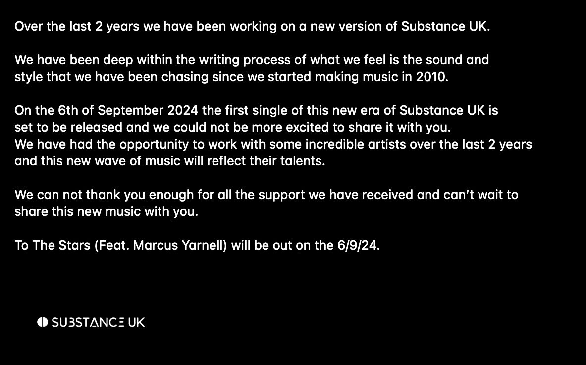 Substance UK tweet media
