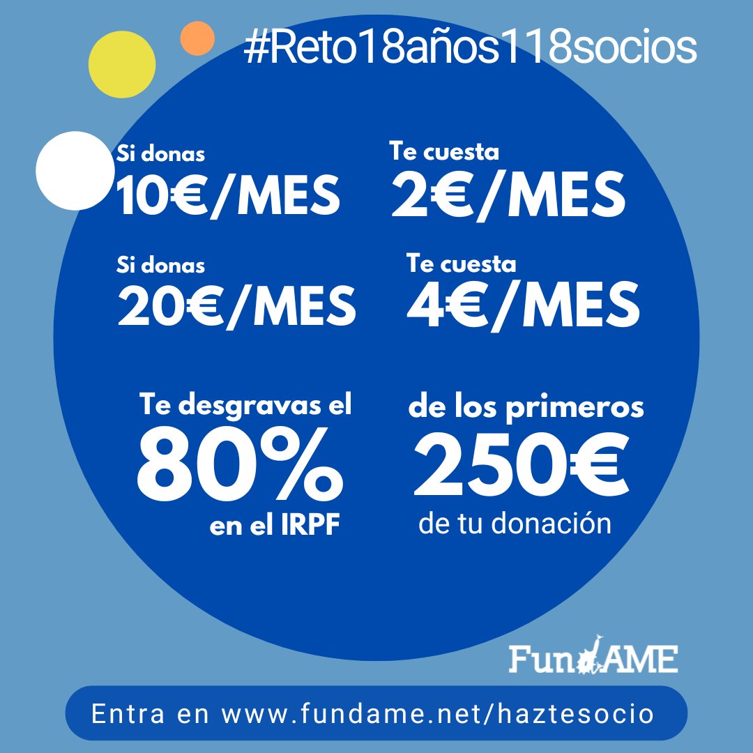 FundameNet's tweet photo. "Como neurólogo e investigador, creo que el impulso de FundAME en la investigación de la AME es un ejemplo a seguir", dice el Dr. @jfvazquez_neuro 
En el 18º aniversario, necesitamos 118 socios para seguir avanzando. Hazte socio/a  https://t.co/akYS7JDdLY #Reto18años118socios💙 https://t.co/HsDWLC6xyk
