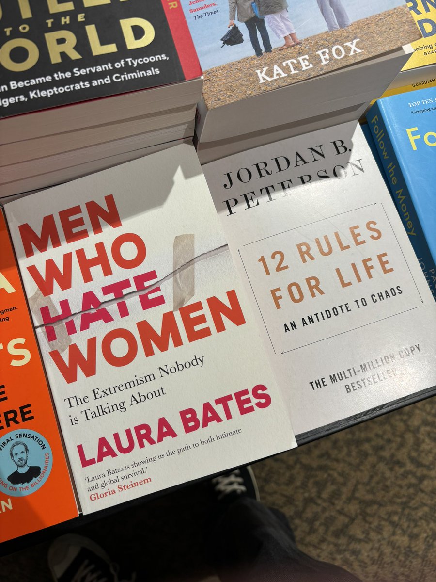 Every time I go into Waterstones I laugh at these two books being placed side by side.