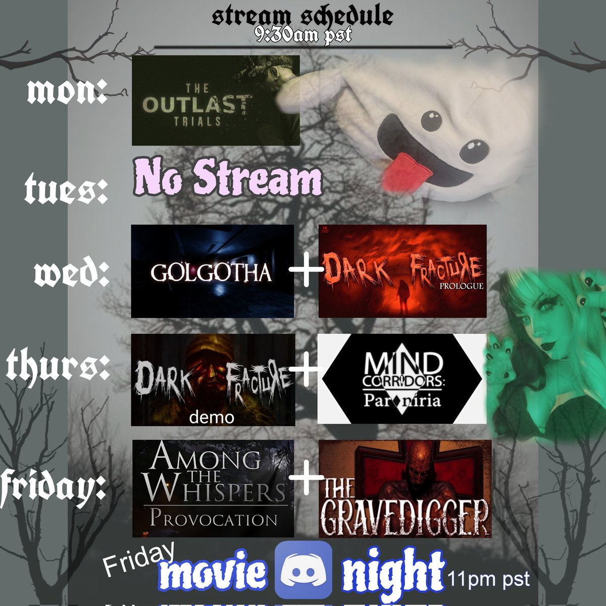 What are you doing this week?
Come and be spooky with me?👻
Lot's of great indie horror this week including works from <a href="/HeartbyteStudio/">HEARTBYTE STUDIOS</a> <a href="/Authogin/">AUTHOGIN</a>
<a href="/AmngThWhsprs/">AmongTheWhispers</a> #horror #indiehorror #spooky #haunted