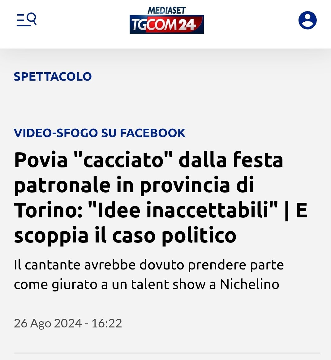 sconnesso_'s tweet image. 🔥#Povia CACCIATO PER LE SUE IDEE.

"motivi ideologici" hanno portato al veto: "Ci si riempie la bocca di parole come libertà, democrazia e inclusione... però poi  escludi chi ha un pensiero diverso dal tuo"

Pensate se avessero cacciato uno di sx
tgcom24.mediaset.it/spettacolo/pov…