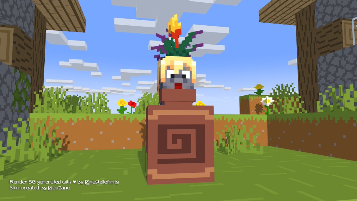 pastellefinity's tweet photo. Just a gori-ela head with a plant in the decorated pot π₯π· β±
#KaelaKovalskia #inKaela π¨ #HoloID #minecraft #mineimator #decoratedpot #TrickyTrials #HoloMCTrickventureTrials βπ
Skin created by @aozane https://t.co/JKB6hRh703
