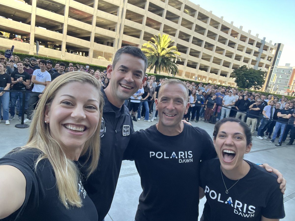 T-1 day! This one’s for the <a href="/SpaceX/">SpaceX</a> team. From day one to T-1, I have been awed by their demonstration of how to dream big, persevere, and build a better future. This photo, taken during quarantine on our last day at SpaceX, offers just a small glimpse into the incredible team of
