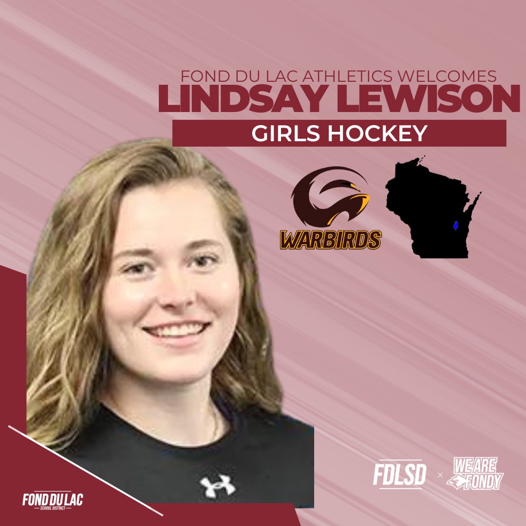 The Fond du Lac Cardinals Athletic Department is announcing Ms. Lindsay Lewison's hiring as the new head coach of the Warbirds girls hockey team.

fdlsd.org/o/athletics/ar…