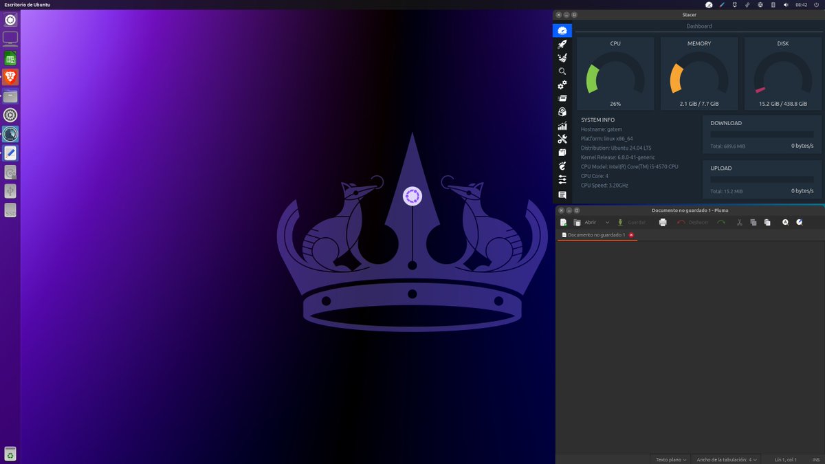 rctorr's tweet photo. Así se ve #UbuntuUnity 24.04 | Ya era hora de actualizar de #ZorinOS basado en Ubuntu 18.04 https://t.co/POxzWRPiap