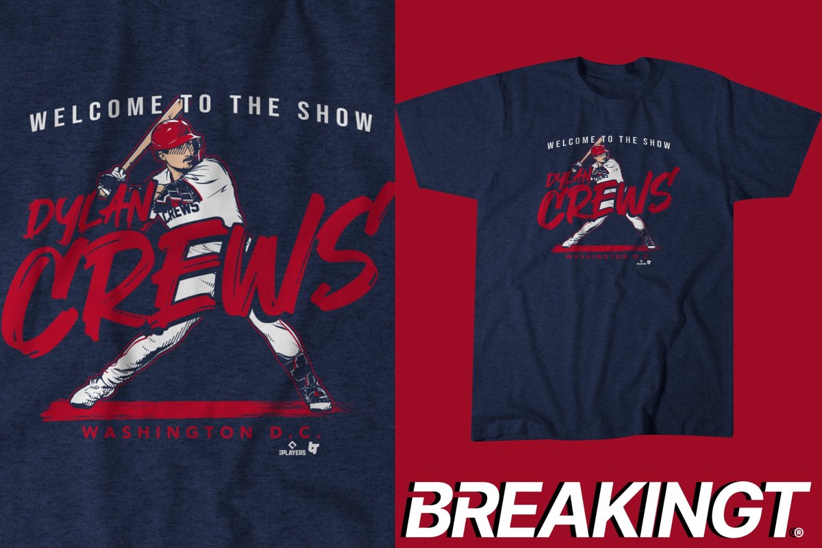 TheNatsReport's tweet photo. Giveaway TIME!! 

To celebrate The Nationals calling up OF Dylan Crews, we are giving away a @BreakingT @__dc4__ welcome to the show T-shirt!

All you need to do is follow and RT  this post; extra entries for leaving a comment here: https://t.co/JHsi0jGN8w

Contest ends Tuesday, August 27 at 11:59 p.m EDT