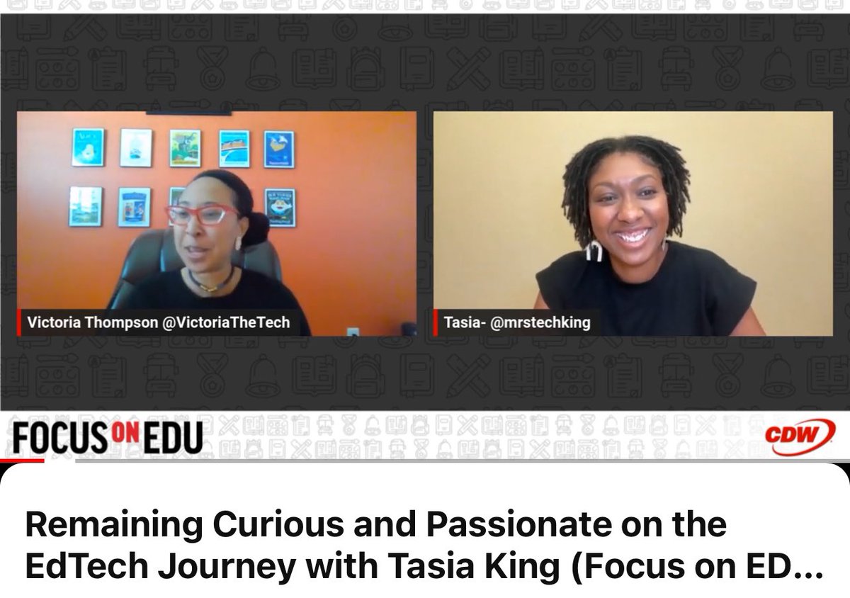 Tasia K. (@mrstechking) on Twitter photo Now this was a fun conversation! Thx <a href="/VictoriaTheTech/">Victoria Thompson, M.S. says āREAD BOOKS!ā</a> and <a href="/focusonedushow/">Focus on EDU: EdTech and the Education Experience</a> for inviting me to talk about my journey to #edtech and why you should always have a āwonderingā on your mind as you navigate your career path. youtu.be/M-Fps_TE9J4?si⦠Now this was a fun conversation! Thx <a href="/VictoriaTheTech/">Victoria Thompson, M.S. says āREAD BOOKS!ā</a> and <a href="/focusonedushow/">Focus on EDU: EdTech and the Education Experience</a> for inviting me to talk about my journey to #edtech and why you should always have a āwonderingā on your mind as you navigate your career path. youtu.be/M-Fps_TE9J4?siā¦
