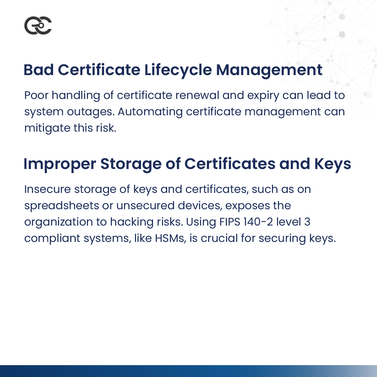 encryptioncons's tweet photo. Learn how to avoid common PKI pitfalls and secure your systems effectively with our PKI expertise!
https://t.co/vWB0v2yjau
#PKI #PKIDeployment #Cybersecurity #DataProtection #Encryption #PKISecurity #DigitalCertificates #CertificateManagement #RootCA #HSM #KeyManagement https://t.co/vRTUKnnht7