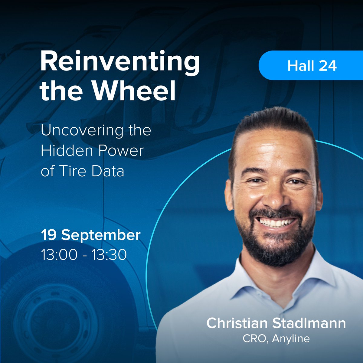 anyline's tweet photo. Join us at IAA for a groundbreaking talk by Christian Stadlmann, CRO at Anyline!

Stadlmann will discuss how data is revolutionizing the automotive industry and how Anyline has helped hundreds of customers turn tire data into actionable insights.

🔗 https://t.co/QVp5VkNF5P https://t.co/BnZmP5koqM