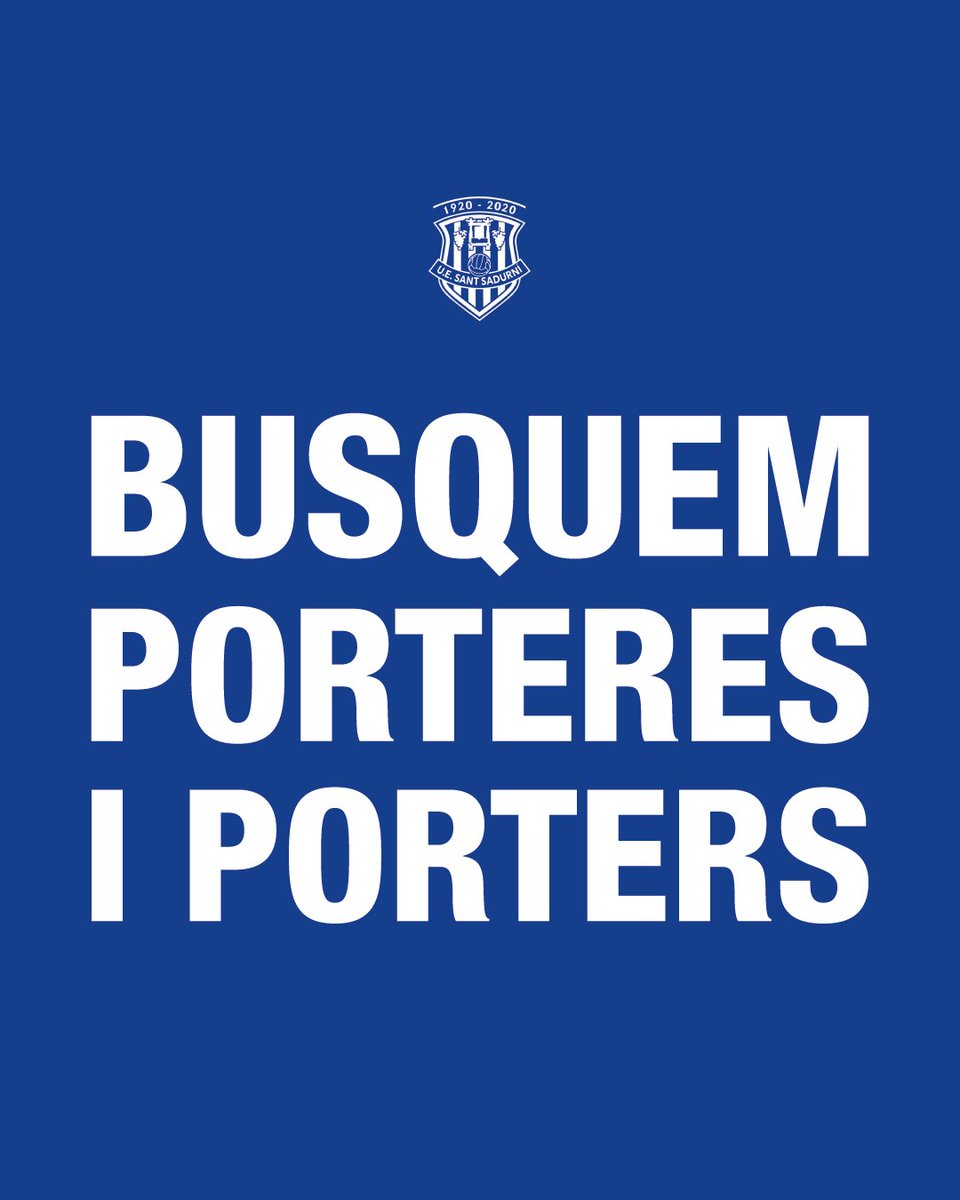 ⚠️ Atenció! ⚠️

Busquem porteres i porters de les categories de Benjamí, Aleví, Infantil, Cadet i Juvenil! ⚽ No ho dubtis més i vine a defensar les nostres porteries! 💙

👉🏼 Per a més informació i inscripcions, contacta'ns al 680 15 57 00 o a sscoordinacio.ue@gmail.com.