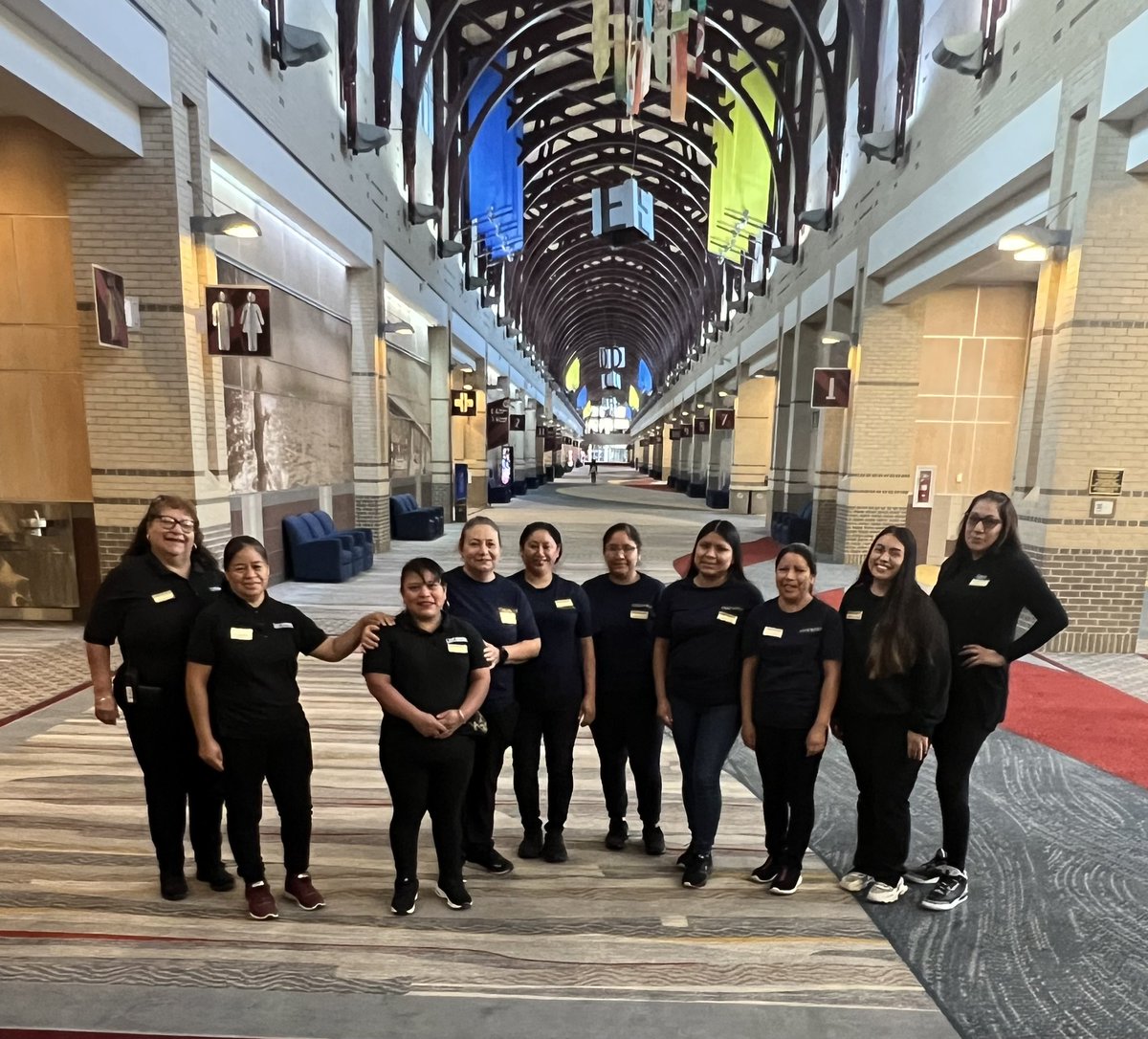 Say hello to our fantastic HouseKeeping team! They do a phenomenal job keeping this building clean!  Their supervisor is Connie, she is amazing on and off the job!  #housekeeping #teamwork #conventioncenterlife