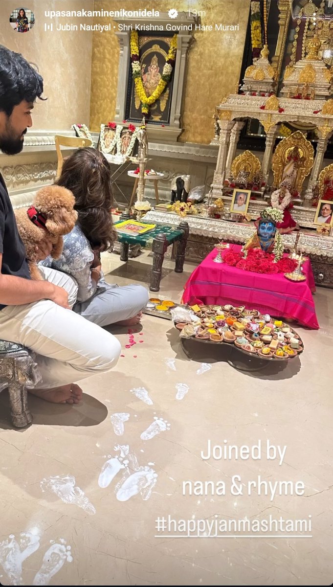 Alwaysmachan's tweet image. Klin Kaara, our Idol, vadina and Rhyme celebrating #Krishnajayanthi श्री कृष्ण ❤️🛐