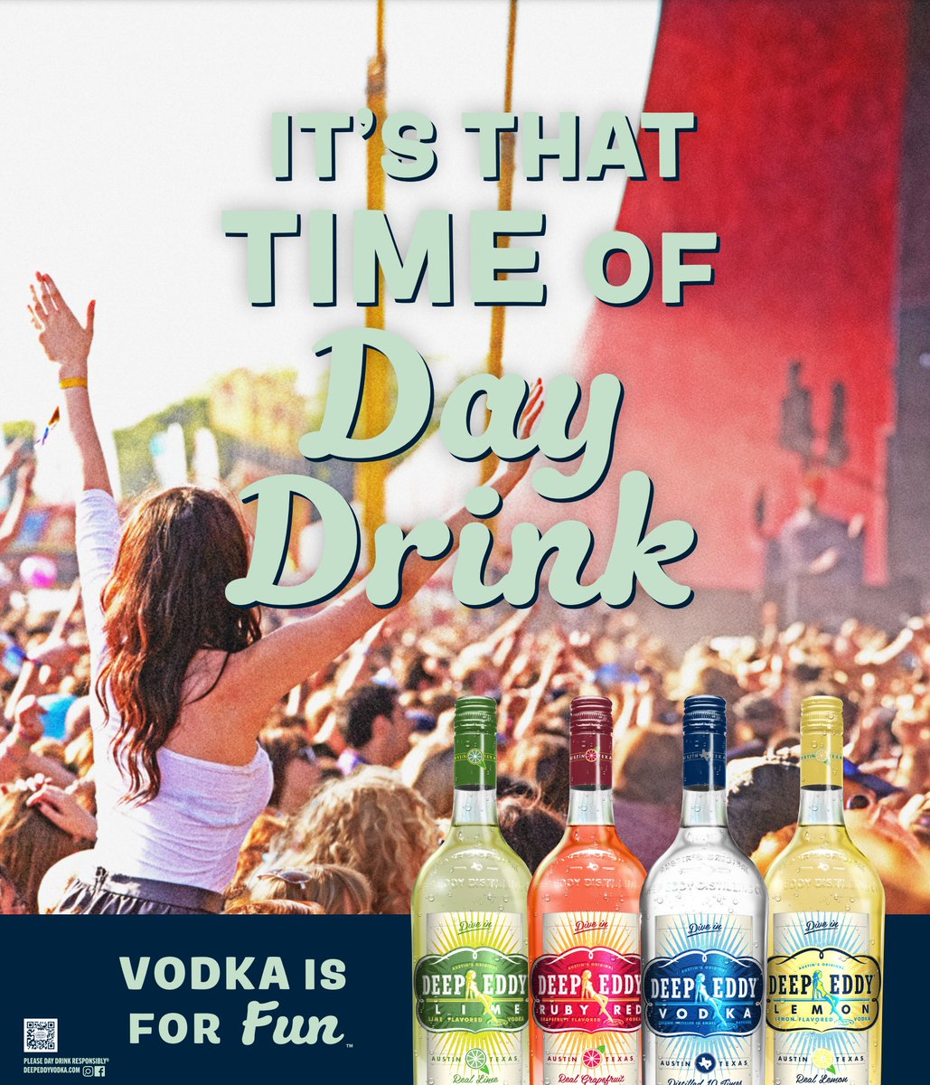RiotFest's tweet photo. Our friends @deepeddyvodka are joining us this year. Bourbon is for thinking. Tequila is for trouble but Vodka is for something bigger. Vodka is for fun. Party with #DeepEddy all Weekend long! 21+ #DrinkResponsibly https://t.co/CkO422sXPZ
