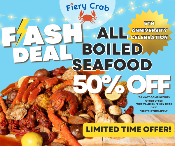 max94one's tweet photo. #Sponsored | The Taste of Tange sponsored by Fiery Crab.  #SwipeLeft to check out their Flash Deal on All Boil Seafood...50% off!...*restrictions may apply* https://t.co/zCaQbLOHE3