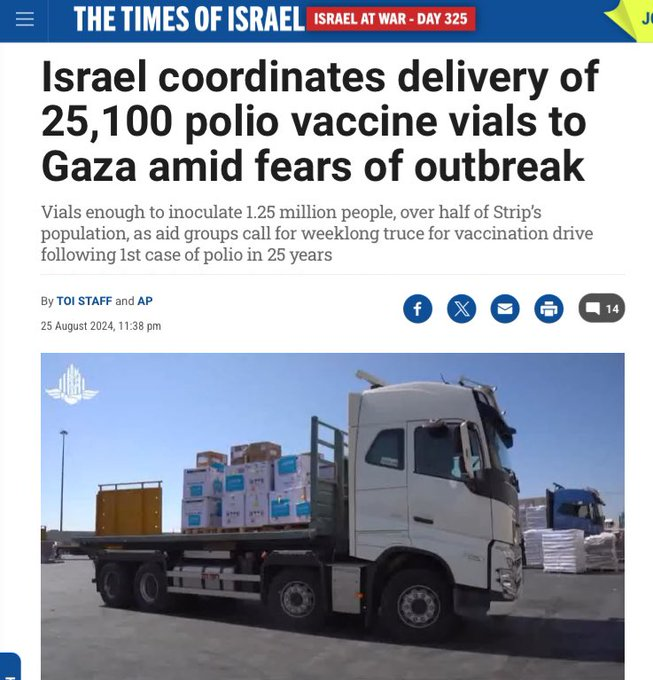 See? You give vaccines to the children of your enemies during war.