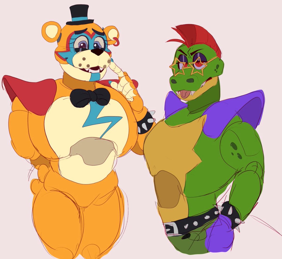ouuu I'm bout to say a slur... 
#fnaf #fnafsb #montgomerygator #glamrockfreddy