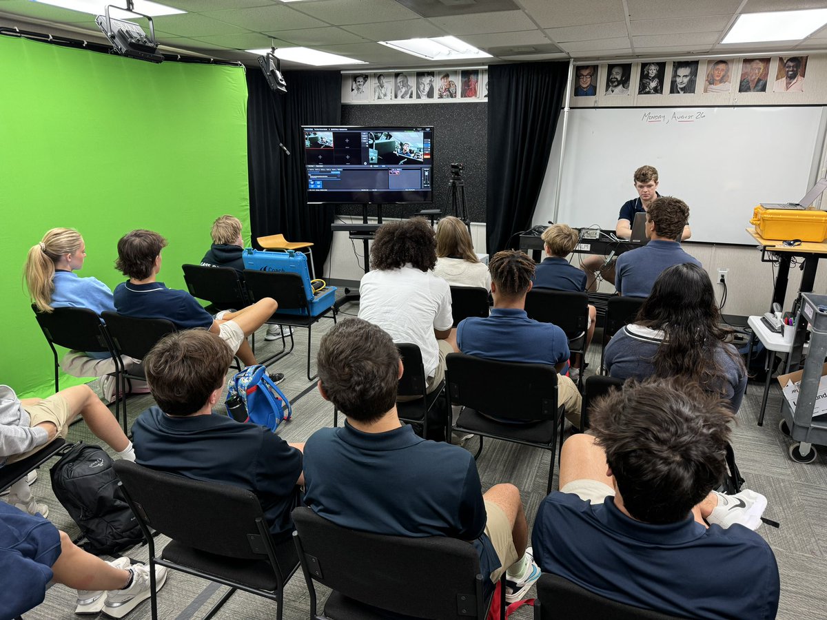 CLee_ATL's tweet photo. Proud of the broadcast class this MOD! Today we hooked everything up and showed them the way!

Production, camera, audio, graphics and more!

We learn by doing! 

@TheMVSchool @MV_Athletics 

#LearnByDoing #HaveFun #LeadFromWhereYouAre #StartWithQuestions https://t.co/CudrKIjxr3