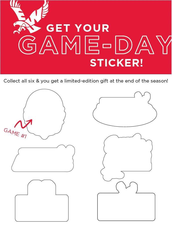 We're pumped for game day this week! 🏈 

Wear your Eagle gear and visit our #EngagementZone outside the Inferno team store to grab your exclusive game day #Sticker! Collect all six stickers and snag a special #RedTurfNation gift at the final home game. Don’t miss out!