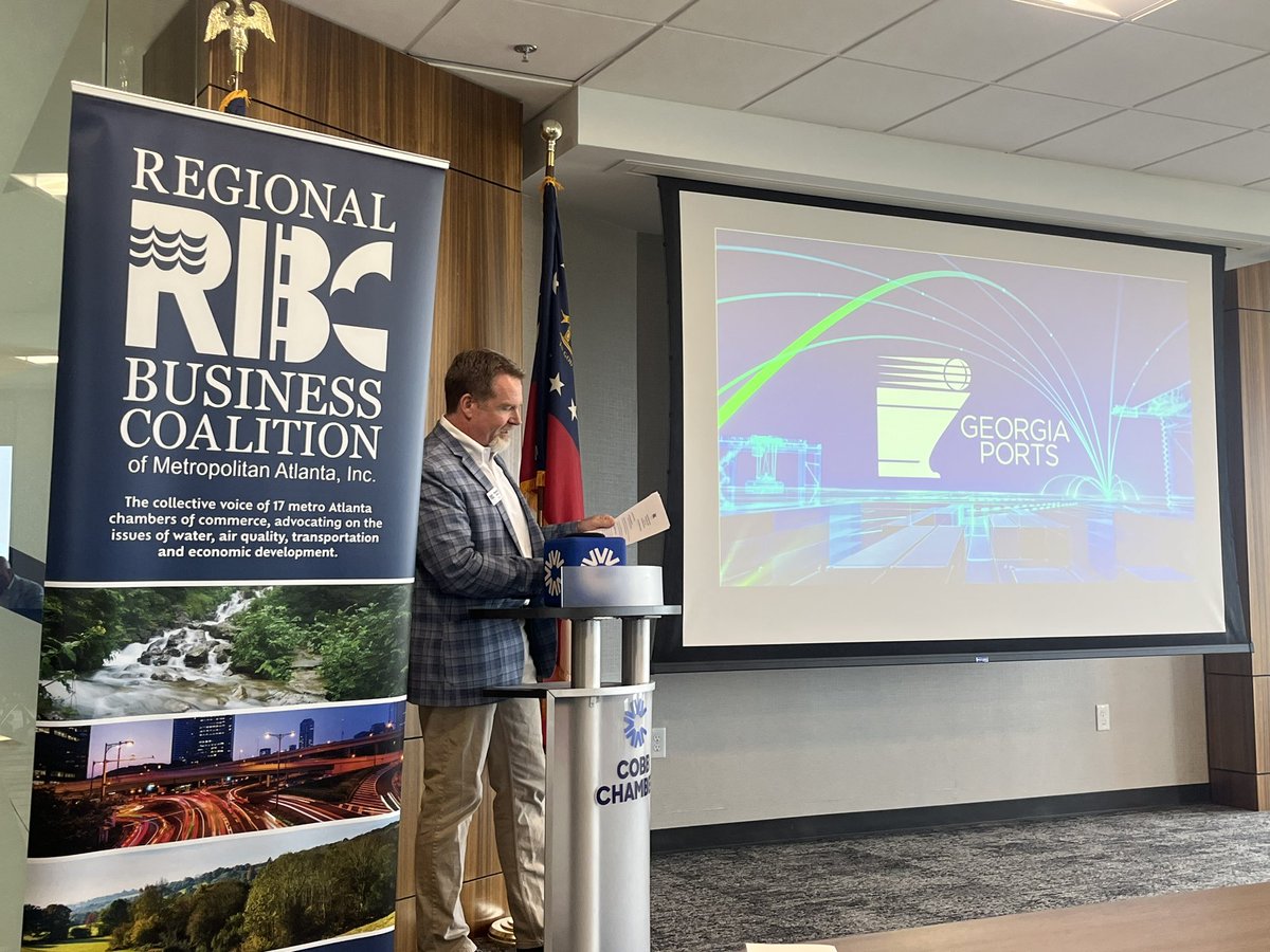 Thank you to Lee Beckmann with the <a href="/GaPorts/">Georgia Ports</a> for the incredible presentation to our board last week- we appreciate you being with us! 
And thank you to the <a href="/CobbChamber/">Cobb Chamber</a> for hosting