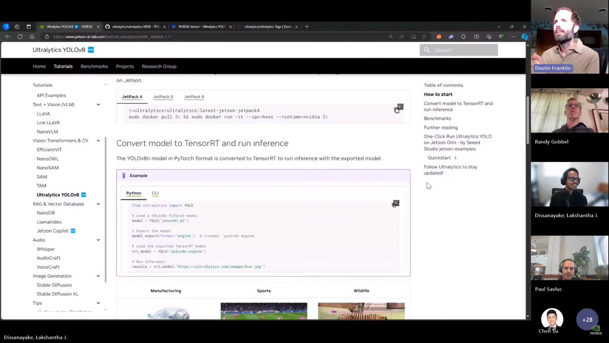lakshanthad's tweet photo. 🚨 Missed the last NVIDIA Jetson AI Lab meeting? Catch up on my insights on running @ultralytics YOLOv8 models on @NVIDIARobotics Jetson devices!🚀 

🔍 Watch the recording and dive into these advancements in the Edge AI space: 👉 https://t.co/LqiipfpR3g

#EdgeAI #Jetson https://t.co/anbA6vY5MT