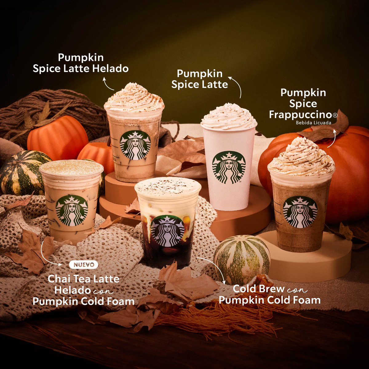 Hola de nuevo, ¡Pumpkin Spice! 🥰
El encanto del otoño llega para conquistarte y llenar tus días de frescura y sabor. 🍁⭐

#ReencuéntrateConLoEsencial #Starbucks #TusFavoritas