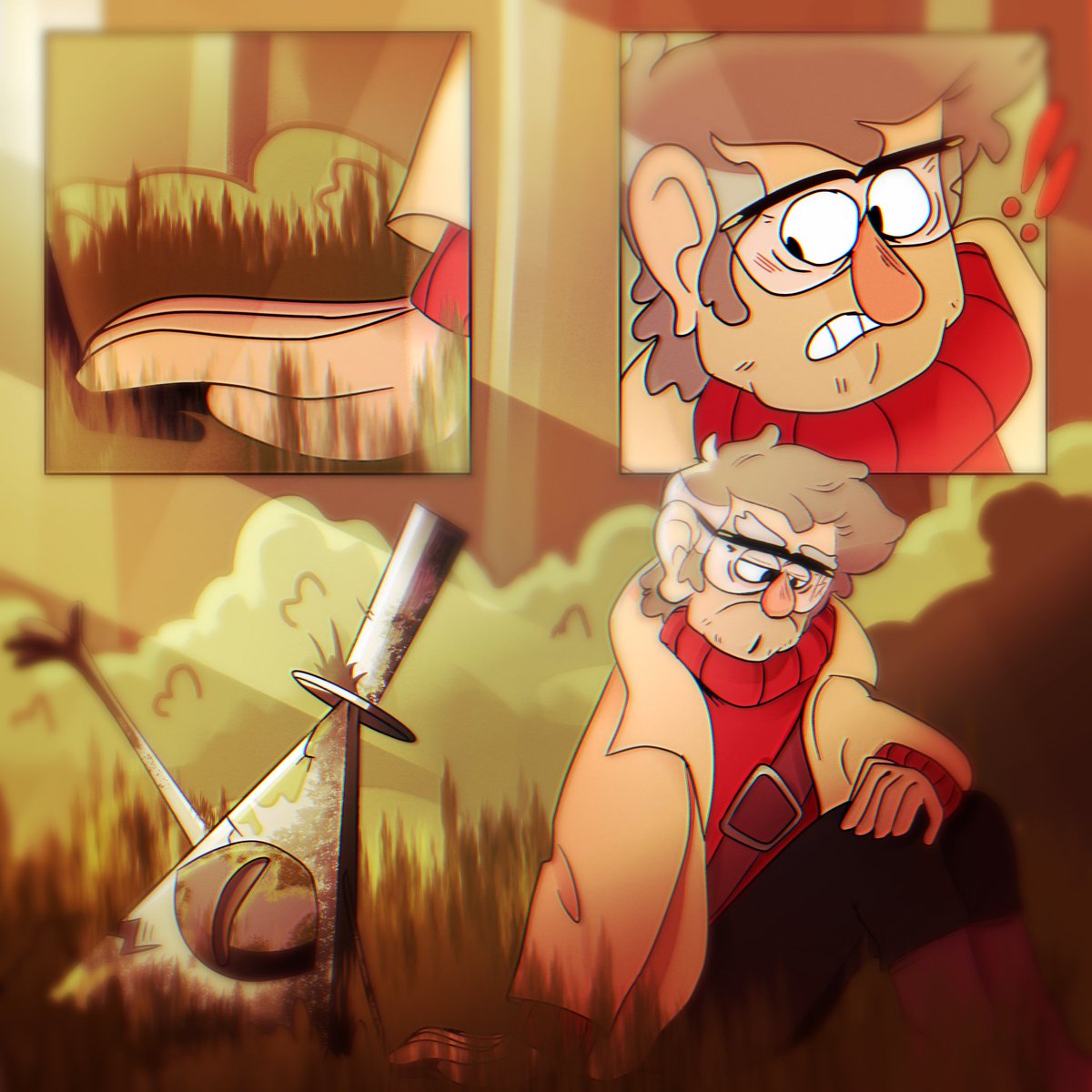 VGHOSTIV's tweet photo. Day 4 - (Angst) - "Accidental touches" 

#BillFordWeek #BillFord #GravityFalls https://t.co/D75cHkx4tZ