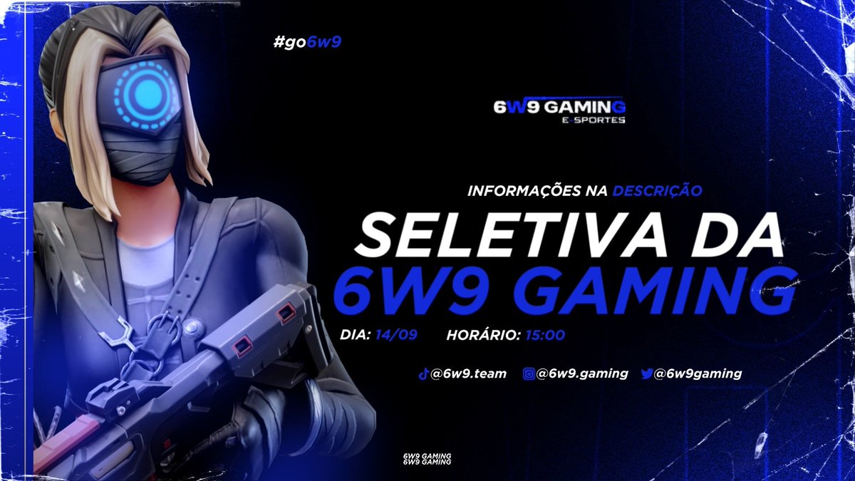 6W9GAMING's tweet photo. Boa noite,

Estamos empolgados em anunciar que, no dia 26/08, realizaremos a primeira seletiva da 6w9. Esta será conduzida em um mapa de Zone Wars, e os três melhores colocados, juntamente com aqueles que se destacarem, avançarão para a próxima fase... https://t.co/pLiv2orOow