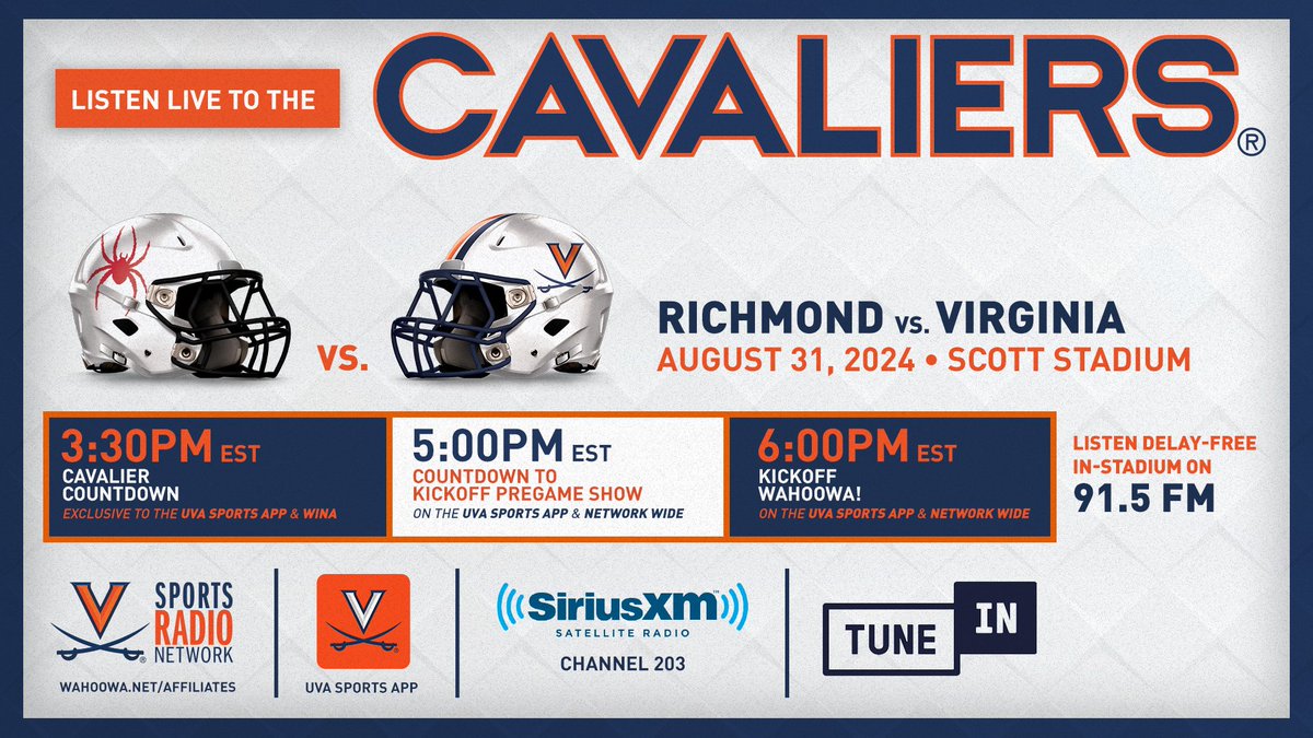 John Freeman (@johnfreemanuva) on Twitter photo The Virginia Sports Radio Network is ready for gameday! Here's where you can hear <a href="/IAmBallHawk/">Ahmad Rashad Hawkins Sr.</a> <a href="/MattSchaub/">Matt Schaub</a> and me on Saturday. Over 7 hours of Wahoo coverage! The Virginia Sports Radio Network is ready for gameday! Here's where you can hear <a href="/IAmBallHawk/">Ahmad Rashad Hawkins Sr.</a> <a href="/MattSchaub/">Matt Schaub</a> and me on Saturday. Over 7 hours of Wahoo coverage!