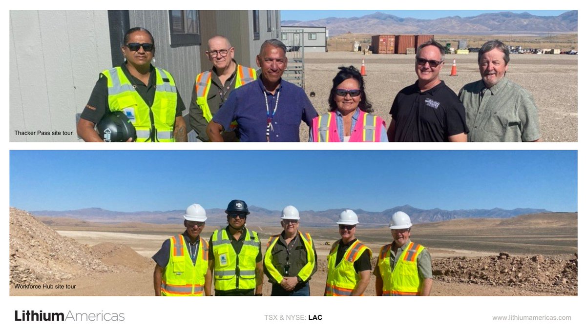 $LAC &amp; <a href="/Bechtel/">Bechtel Corporation</a> hosted a site tour of <a href="/ThackerPass/">Thacker Pass</a> for the <a href="/NABTU/">The Building Trades</a> &amp; the Northern Nevada Building Trades <a href="/BCTNNevada/">Building Trades NV</a>. Our Project Labor Agreement is expected to help de-risk skilled worker availability during construction of Phase 1. #lithium #Nevada
lithiumamericas.com/careers/defaul…