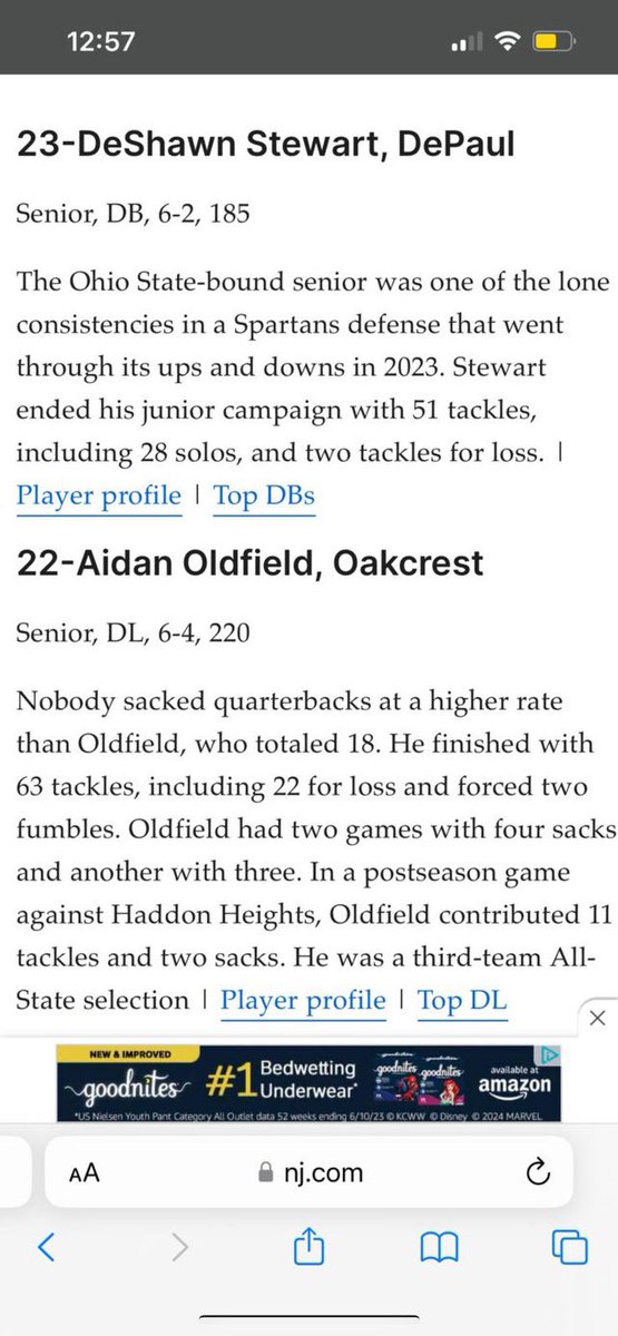 Aidan Oldfield (@aidanoldfield87) on Twitter photo Blessed to be ranked number 22 in state for this upcoming year ! I’m ready to continue to put a show on for my senior year !!!!
<a href="/CoachAlstonk/">Coach Alston</a>
<a href="/OakCoachForest/">OakCoach</a>
<a href="/Oakcrest_Sports/">Oakcrest HS Sports</a>
<a href="/OakcrestHSFB/">OakcrestHSFootball</a> Blessed to be ranked number 22 in state for this upcoming year ! I’m ready to continue to put a show on for my senior year !!!!
<a href="/CoachAlstonk/">Coach Alston</a>
<a href="/OakCoachForest/">OakCoach</a>
<a href="/Oakcrest_Sports/">Oakcrest HS Sports</a>
<a href="/OakcrestHSFB/">OakcrestHSFootball</a>