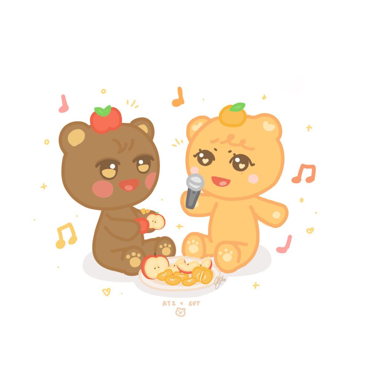 🍎🍊
歌うが上手の🐻達

#JONGHO #SEUNGKWAN
#AteezFanart #SeventeenFanart