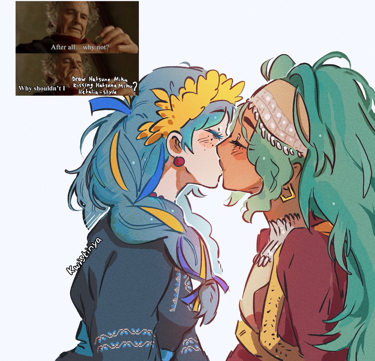 Kwistinya's tweet photo. Ok i agree. International Miku yuri 🐬 https://t.co/mU5VugoNz4