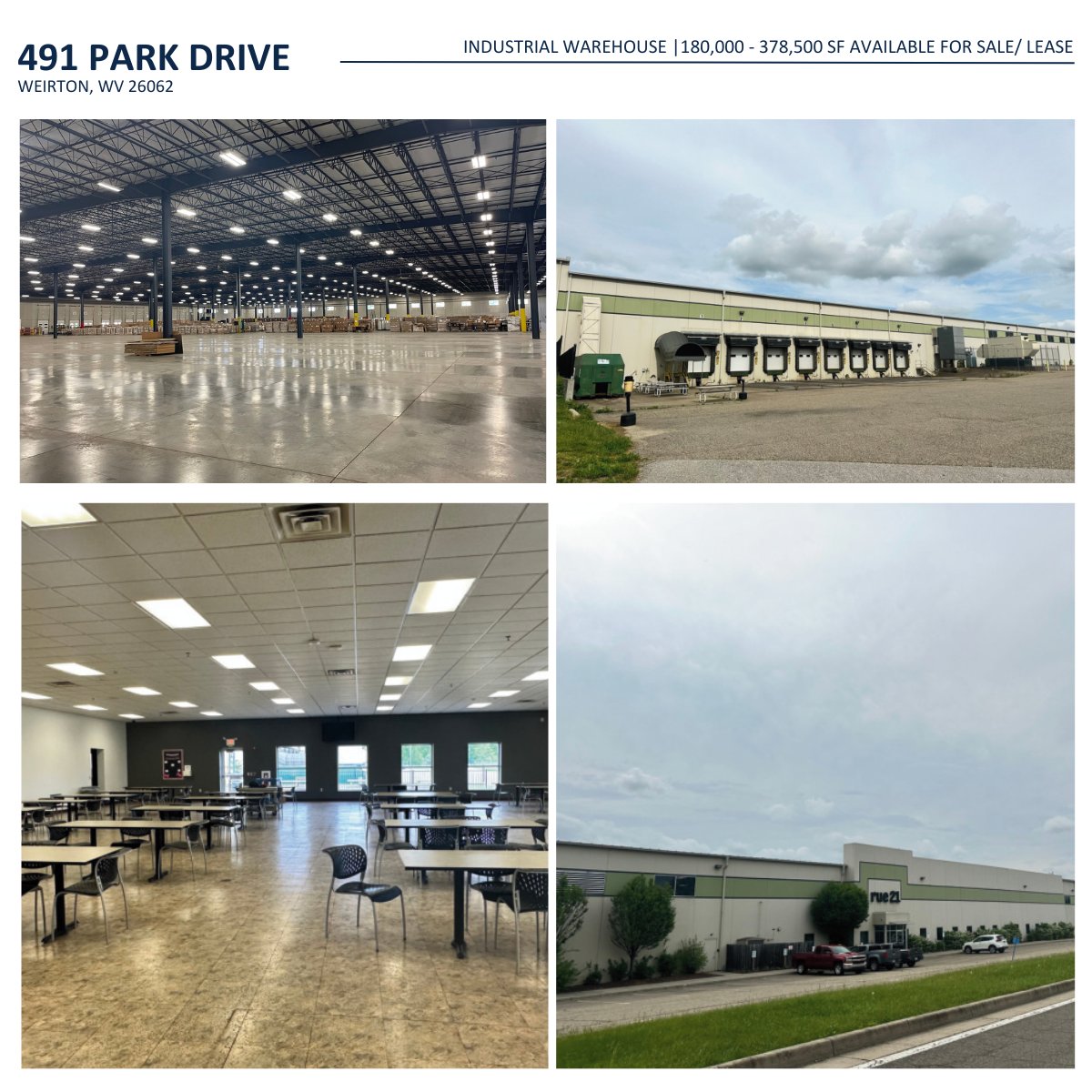Century_Realty's tweet photo. 491 Park Drive, Weirton, WV For Sale/Lease up to 378,500 SF! https://t.co/y70rL2NhoH