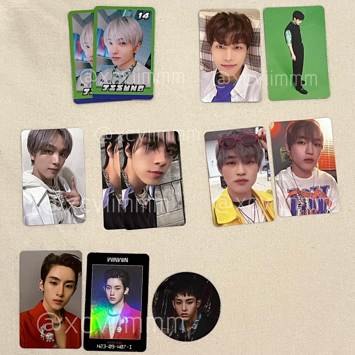 xcviimmm's tweet photo. ขายการ์ด

จีซอง เฮนเดอรี่ แทอิล เฉินเล่อ ใบละ 50฿

แฮชาน 100฿

ค่าส่ง 30฿

วินวิน เหมา 550 ส่งฟรี (ราคาซื้อต่อมา)

#ตลาดนัดnct #ตลาดนัดอซท #ตลาดนัดอซท127 #ตลาดนัดnctdream #ตลาดนัดwayv https://t.co/T766n0EHUP