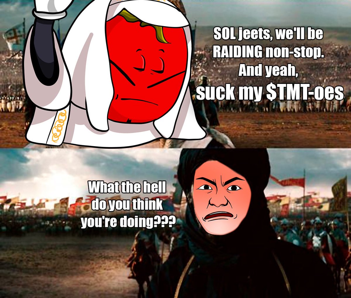 Tomato_Mexico's tweet image. Join the TOMATO crew and become a raiding legend 🔥

&amp;gt; SOL jeets, you're next! RAID MODE activated!