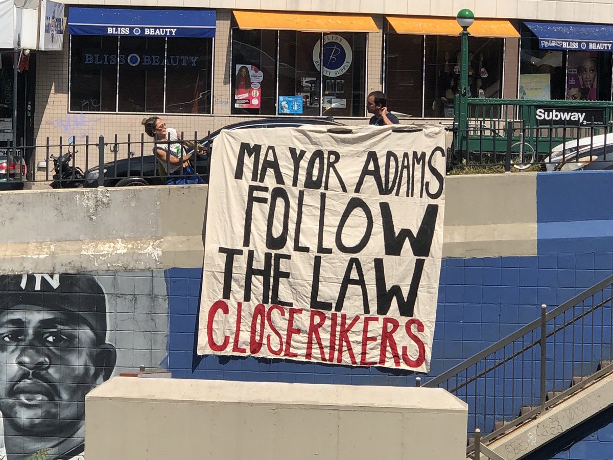 FreedomAgendaNY's tweet photo. August 31 will mark three years from the legal deadline to #CloseRikers. But Mayor Adams is doing everything in his power to take us backward and to stall this historic plan.

We're taking action all week to tell the mayor to GET RIKERS CLOSED. https://t.co/8NKa8EeRqC