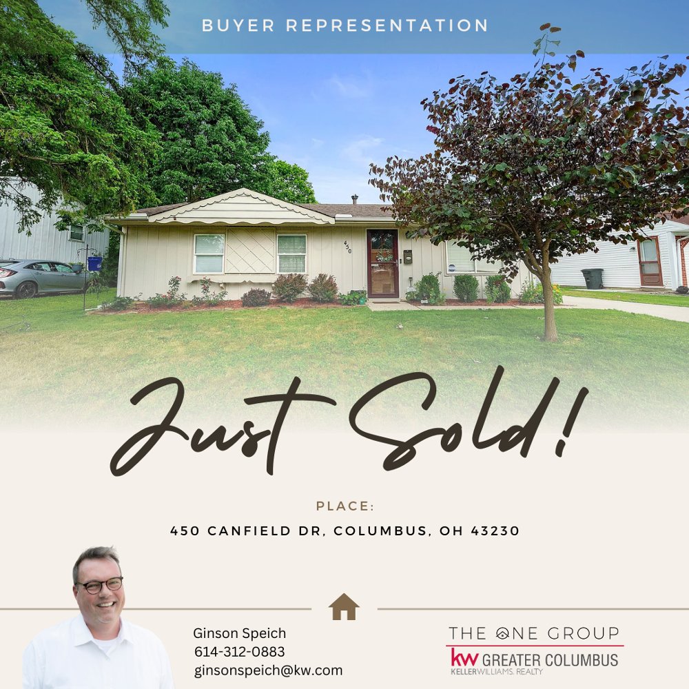 🎉 Just Sold! 🏡 Congrats to our buyers on their new 3-bed ranch in Mifflin Township, Gahanna schools! Features include a modern kitchen, fenced yard, and 1.5-car garage. Easy access to I-270, Easton, and the airport. Wishing you many happy years in your new home! 🎉🔑 #JustSold