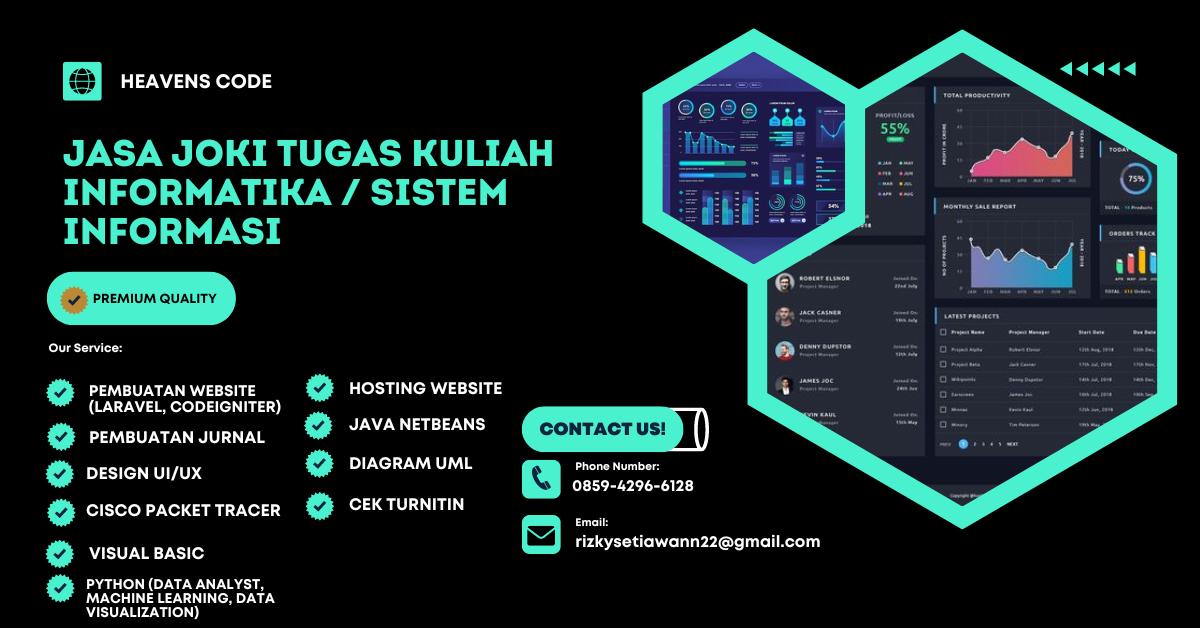 Dea__an's tweet image. open jasa joki tugas IT pemrograman website, java, cisco, VB.Net dll✨
wa.me/6285942966128
#jokitugas #jokiskripsi #jokiwebsite #joki_it
#jokiwebsite_it #zonauang #mahasiswa #skripsi #tugas #zonaBA #it #informatika #sisteminformasi #heavencode