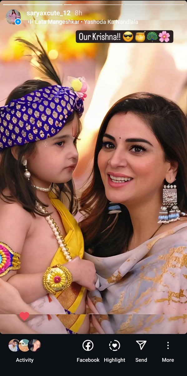 Our Yashodha Maa &amp; Kahnaa!!🍯❤️

<a href="/AryaSmilesa/">shraddha arya</a>