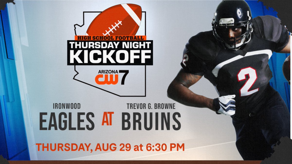 Watch Live on CW7 Arizona as Ironwood takes on Trevor G. Browne this Thursday night. Coverage begins at 6:30 p.m. Details: cw7az.com/high-school-fo…