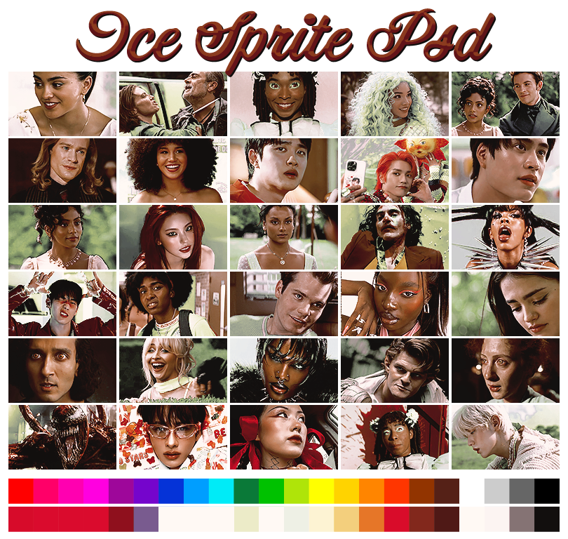 ICE SPRITE  ➠   a coloring psd by #pinkinnards  🥤  with shades of icy whites and muted mints,   POC FRIENDLY.   available on  GUMROAD  (pinkinnards.gumroad.com/l/icesprite)  &amp;  DEVIANTART  (deviantart.com/pinkinnards/ar…)