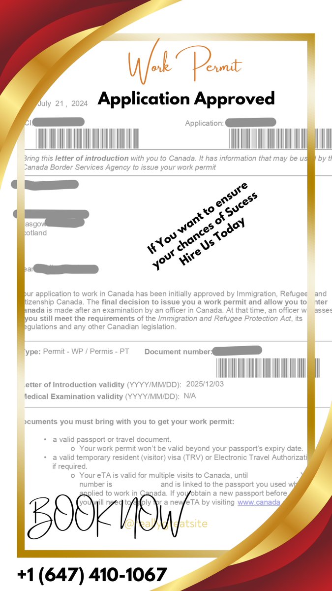 Immisa_CA's tweet image. "Work permit approved! 🎉 Our expertise made it happen for our client—yours could be next! 🌍🇨🇦 Ready to make your Canada work permit dream a reality? Book with us now! #WorkPermitSuccess #DreamJobInCanada"
Let's make your dream move happen!