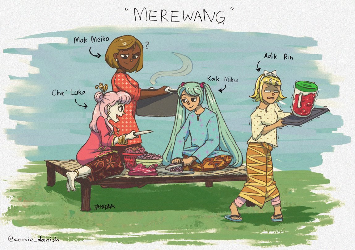 kukkkidannn's tweet photo. Malaysian Miku but all the Crypton girls are merewang https://t.co/jW5seG3fLm